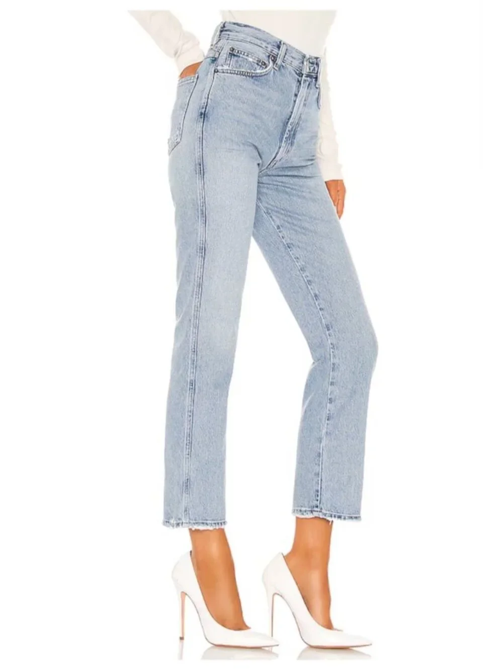 Agolde Jeans Womens Size 26 Pinch Waist High Rise Kick Jeans A095-1141 Crop - Picture 13 of 14